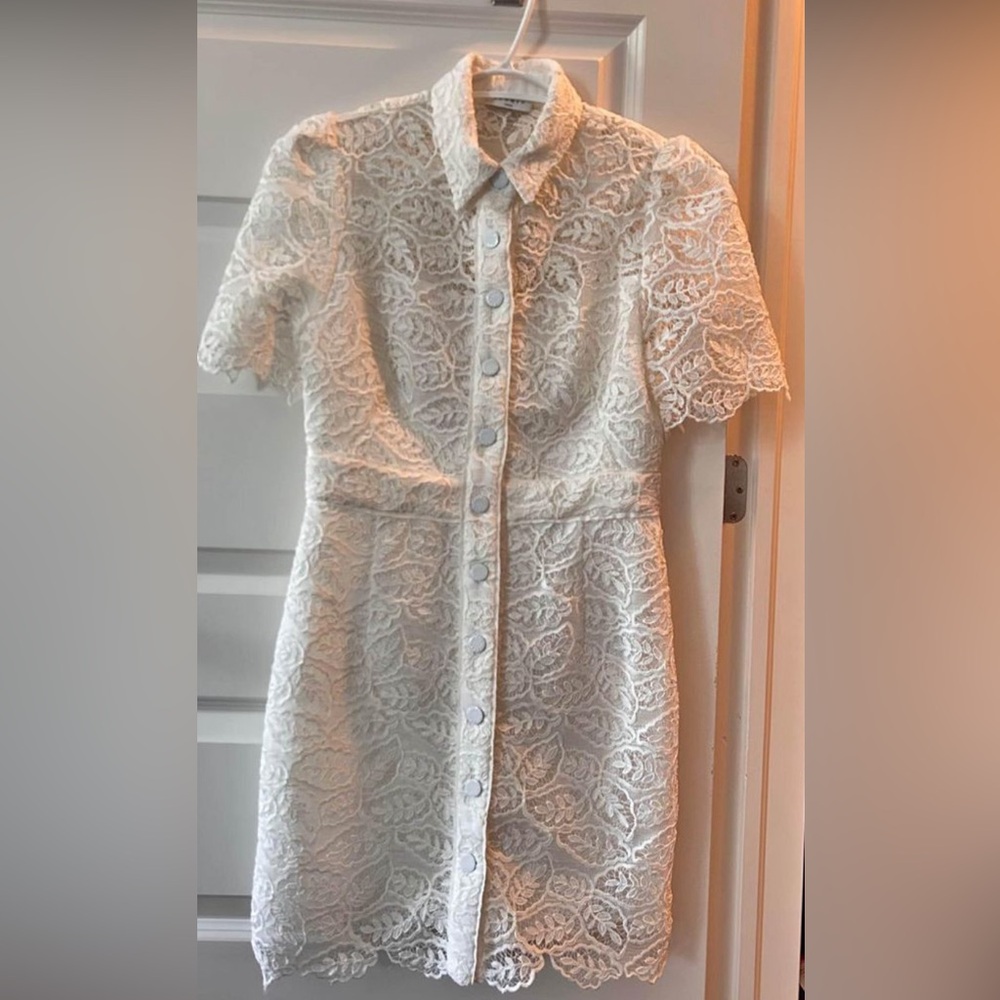 Sandro White Lace Dress